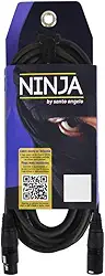 CABO PARA MICROFONE 0,20 MM CONECTOR XLR MACHO/XLR FEMEA NINJA 10FT 3,05 METROS PRETO - SANTO ANGELO