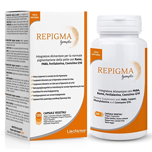 Repigma Lycomplex - Complément alimentaire utile dans le traitement du vitiligo et des taches blanches de la peau - Boîte de 120 gélules Cover