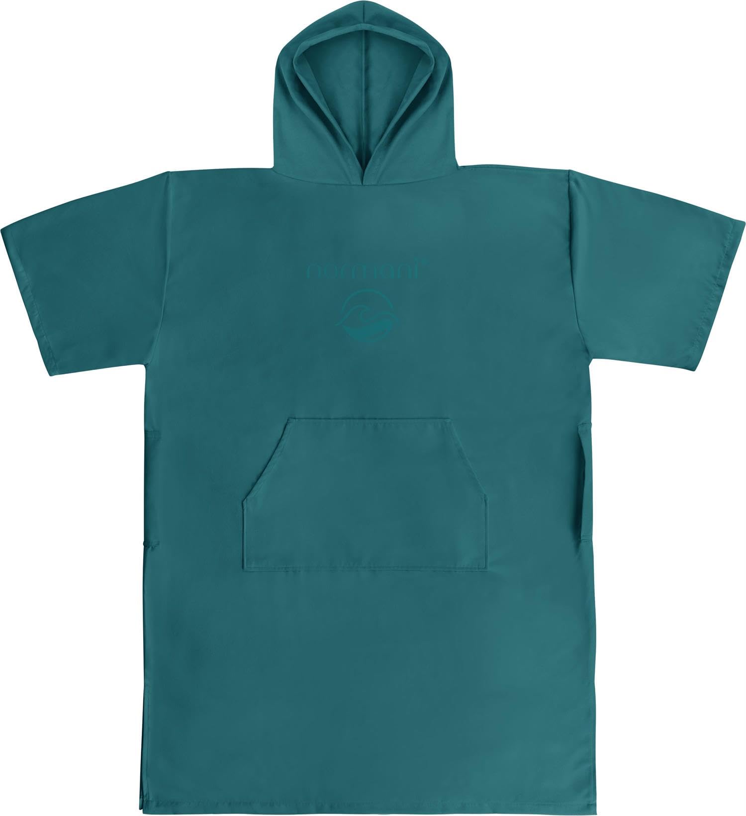 normani Unisex Badeponcho - Badehandtuch mit Kapuze aus Mikrofaser - schnelltrocknend und mit kleinem Packmaß - Umziehhilfe Strandponcho Surfponcho für Damen und Herren