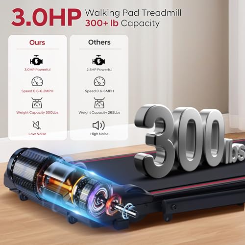 walking pad with handle bar 30hp walking pad treadmill with handles 3 in 1 portable under desk treadmills for home small space foldable folding home treadmill with remote control 300lbs capacity