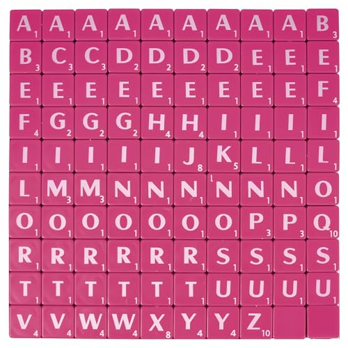 Trimming Shop 100pcs 1.9cm Alphabets Tuiles Noir avec Blanc Lettres - Parfait pour Pièce de Rechange, Arts & Artisanat, Board Games, Scrapbooking,...
