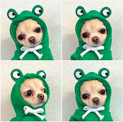 Roupas de inverno para cães quentes e fofas, casaco com capuz de lã para cães com motivo de frutas,