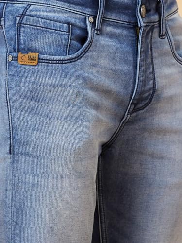 Image of Being Human Grey Slim Fit Men's Denims Clothing
