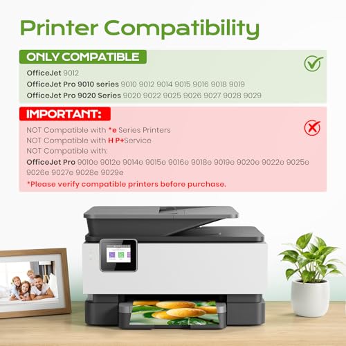 Image of 962XL Ink Cartridges for OfficeJet Pro 9010 9020 9015 9018 9025 Compatible for HP 962XL Ink Cartridges Combo Pack 962 Ink Replacement for Office Jet Pro 9015 9010 9020 9018 9025 9012 Printer (4-Pack)