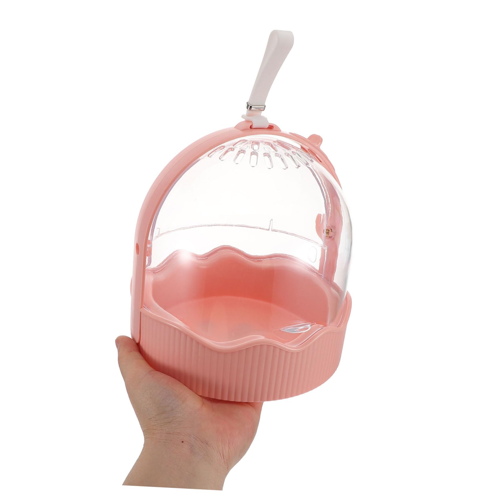 Tragbarer Hamstertransportkäfig mit Sicheren Verschlüssen, Kunststoff, Rosa