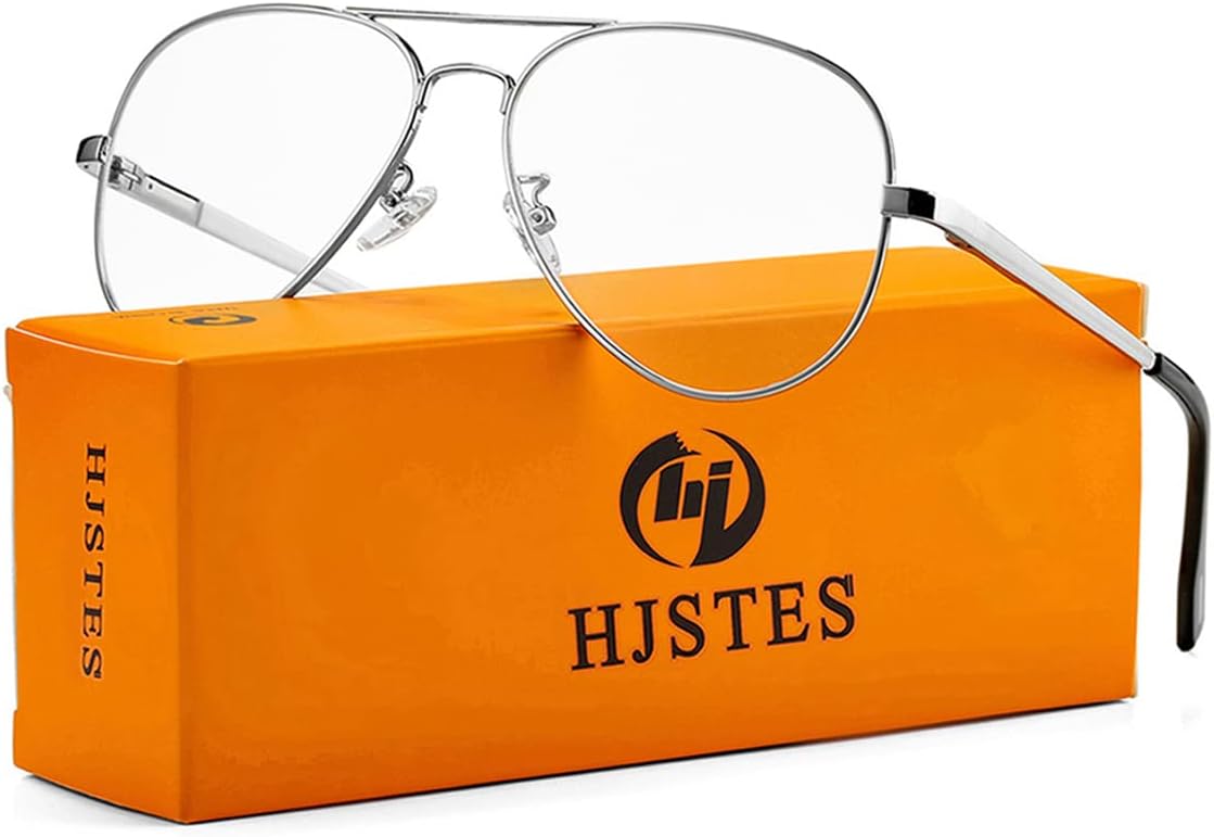 HJSTES Polarized Aviator Sunglasses for Women Men Classic Metal Shades Mirror Lens 100% UV Blocking, 58mm