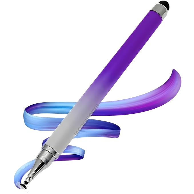 2-Way Dual-Sided Stylus Pen for All Touch Screen Devices Android Mobile Phones Tablets Pads Smartphones - Purple Gradient