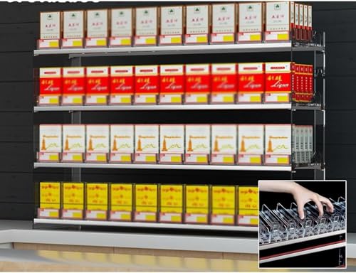 Vitrina acrílica para cigarrillos, estante...