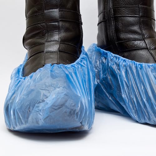 Schuhüberzieher Schuhüberzieher Einweg Überzieher Schuhe Überziehschuhe Wasserdicht Schuh Überzieher Einweg Überschuhe Robuste Shoe Covers Disposable für Haushalt Labor Bau Garten Fabrik 100 Stücke