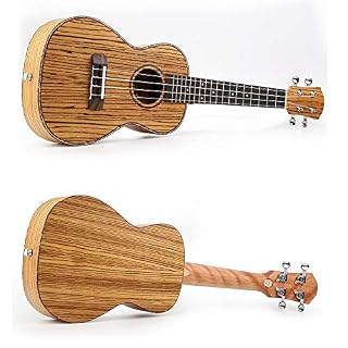 Ukulele en bois Bandes Zebra Wood 23 Pouces Traditionnel Ukulélé Concert Uke Hawaii Enfants Petite Guitare Avec Housse… - Les Beatles, Paul McCartney, John Lennon, RIngo Starr, George Harrison Ukulele en bois Bandes Zebra Wood 23 Pouces Traditionnel Ukulélé Concert Uke Hawaii Enfants Petite Guitare Avec Housse… – Image 2