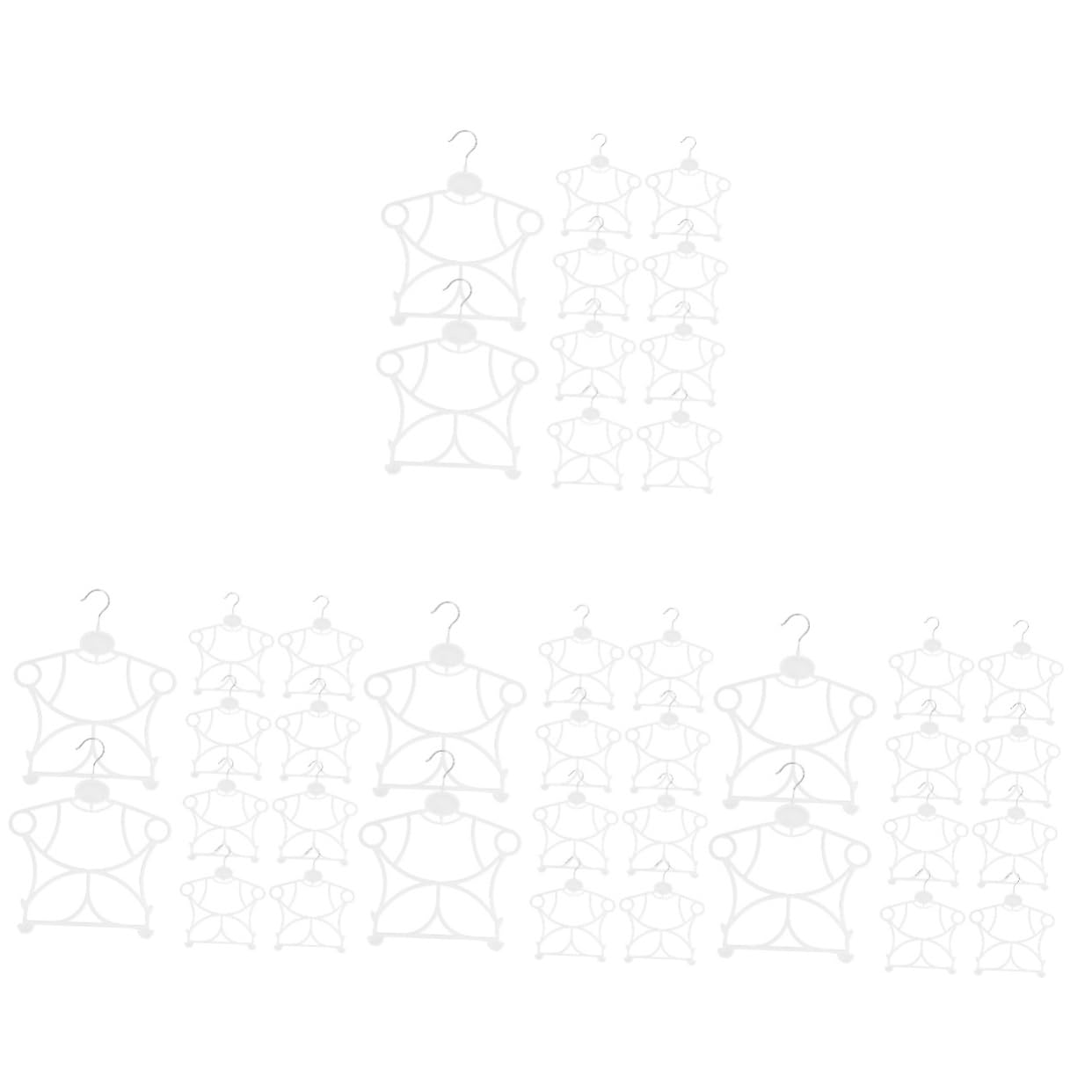 KOMBIUDA 4sets Clothes Hangers for Closet Kids Hangers Clips Childrens Laundry Racks 10pcs*4