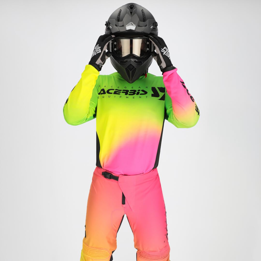 Acerbis MX J-Track Stabi Maglia Motocross, Multicolore, XL