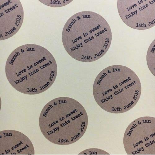 Personalised Love is Sweet Enjoy this Treat Wedding Stickers Amazon