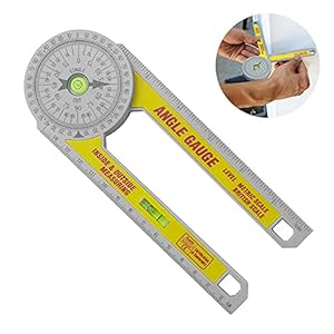 XAVSWRDE Gradenboog gereedschap met zaagmachine en verstekzaag, hoge nauwkeurigheid, kunststof verstekhoekmes, doe-het-zelf, 360 graden ingenieursmes voor timmerman, loodgieter, bouwhandwerk