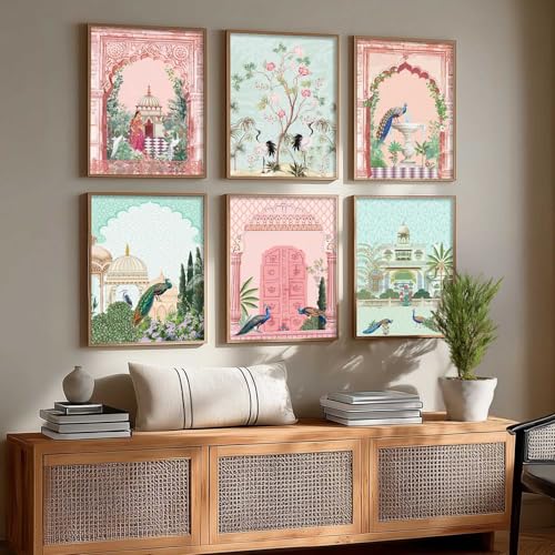 Image of kotart Traditional Pichwai Wall Art Paintings with Frame for Home Decor - Framed Wall Painting for Living Room Bedroom Office Room Decor - Painting for Wall Decoration - (13x17 inch, A)