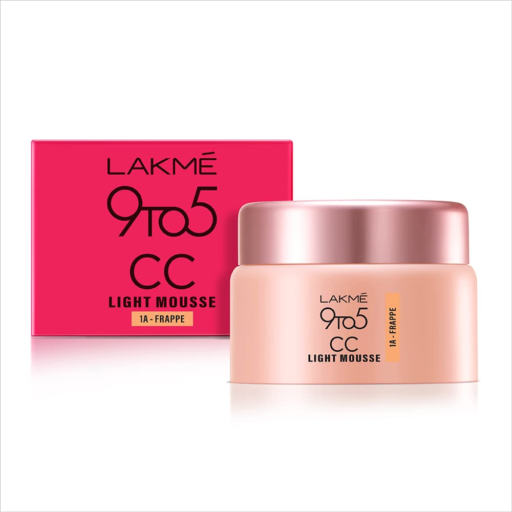 Lakme 9 to 5 CC Mousse Frappe 25gm|| Light Face Makeup with Natural Coverage|| SPF 30