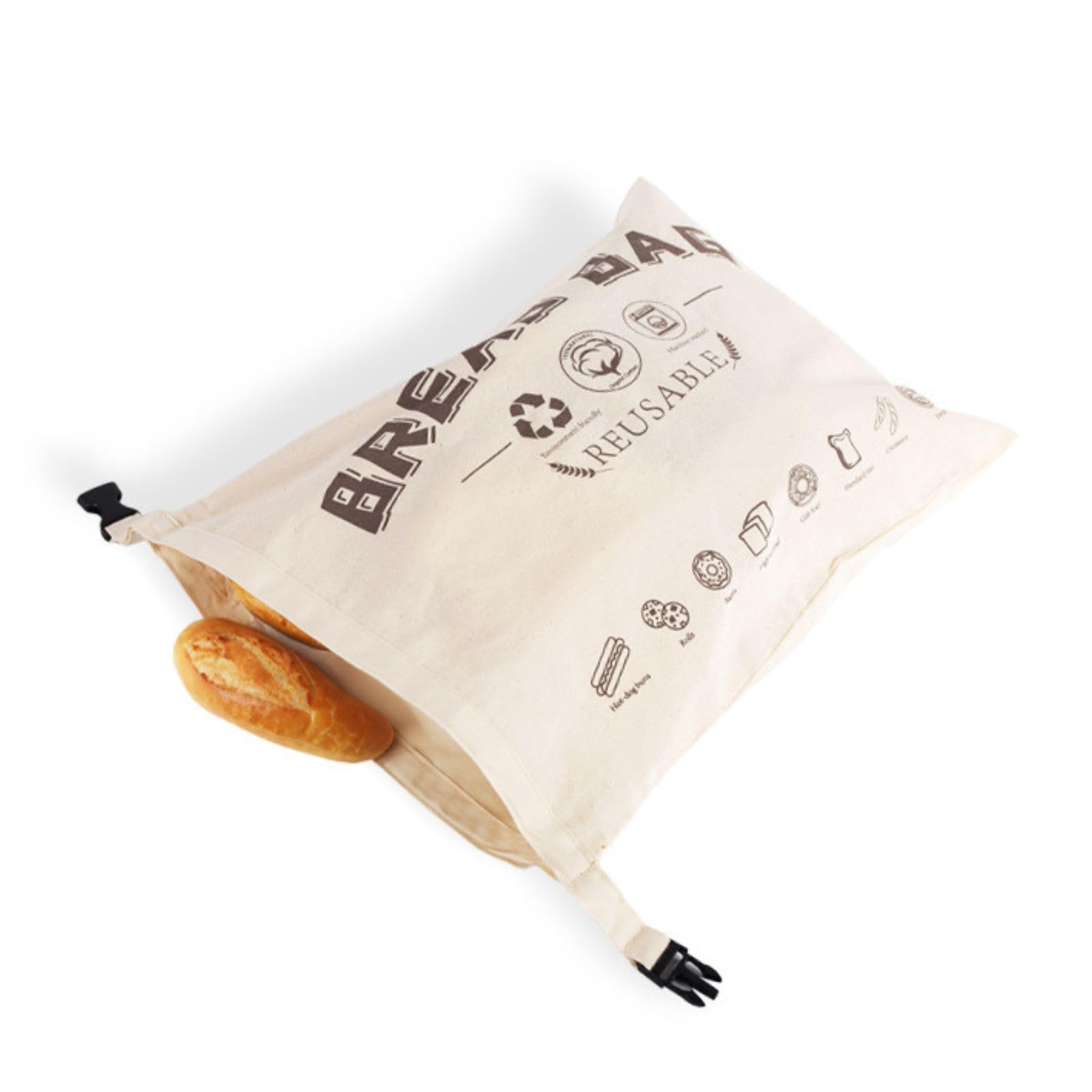 MOLIDRUL Homemade Bread Storage Solution - Reusable Bread Bags with Double Lining & Zipper, Sourdough Baking Supplies, and Airtight Loaf Container Included