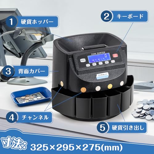 Frifreego コインカウンター 自動 硬貨計数機 FRIE-950D の商品画像 4