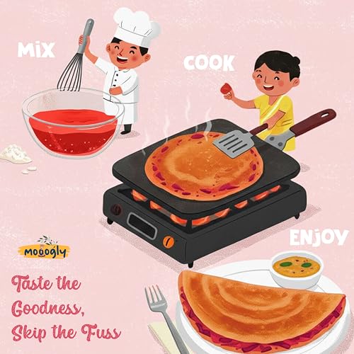 Image of Lobia & Beetroot Dosa Mix 200g | Instant Millet Breakfast Premix | High Protein, Fiber & Iron | Gluten Free, Vegan & Preservative Free Nutritious Chilla Mix Healthy for Kids & Adults