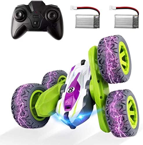 Image of GRAPHENE Remote Control Car 2.4GHZ Rechargeable Mini RC Crawler Stunt Car Toys for Boys Double Sided 360Rotation Kids Gifts Year Old Boys Girls Gadgets for Boy,multicolor
