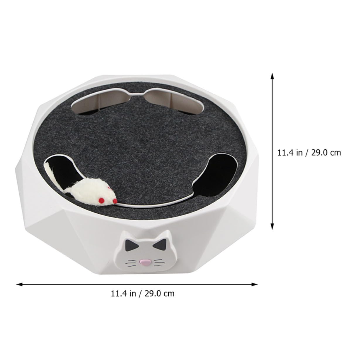 ibasenice Juguete Interactivo Eléctrico para Gatos Forma de Ratón Blanco, Material Abs Portátil Que Simula la Experiencia de Caza para Gatos y Gatitos