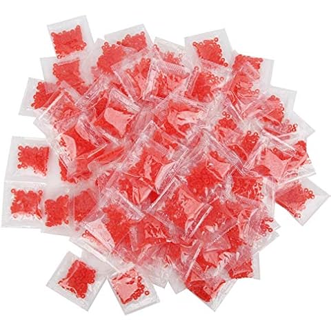 100 Bolsas de Pesca con cebo de pellets y anillos de goma Cover