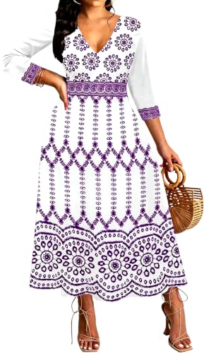 Image of VisiChenup African Print Dress for Women Casual Midi Dress