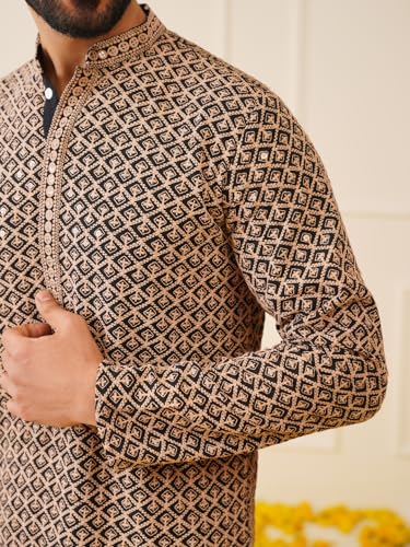 Image of Jompers Men's Cotton Embroidered Regular Kurta Sets