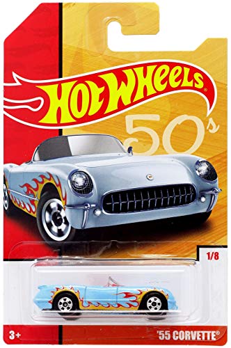 Hot Wheels Throwback Series 1:64 55 Corvette Convertible miniatura 1