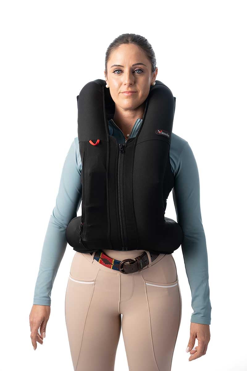 Chaleco Airbag Hípica VIMELE VML02 – Homologado, Máxima Protección Cervical y Torácica, Rápido Inflado, Comodidad Ergonómica, 5 Tallas, Incluye Cartucho CO2 y Kit de Rearmado (m)