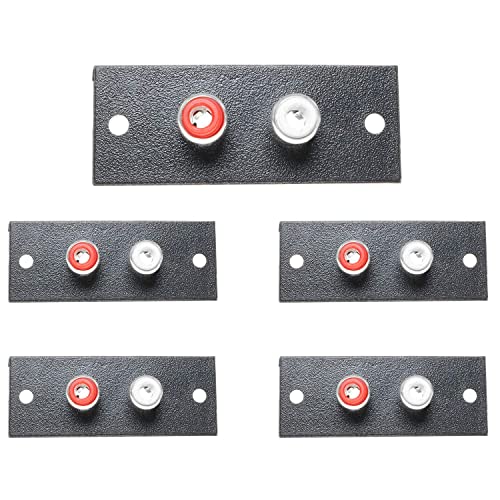 Conector RCA 5 piezas negro para panel miniatura 1