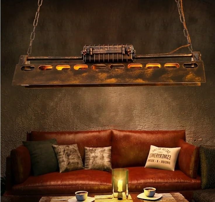 Lustre industriel en fer forgé de haute qualité pour intérieur Loft