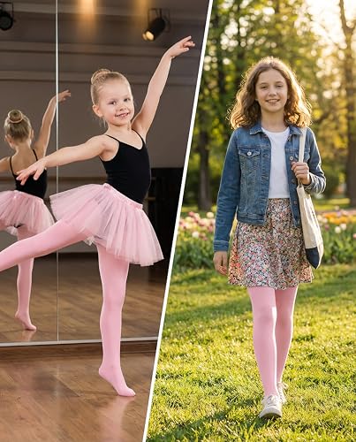 Image of leg elegant Ballet Footed Dance Tights for Toddler and Kids Girls 50D