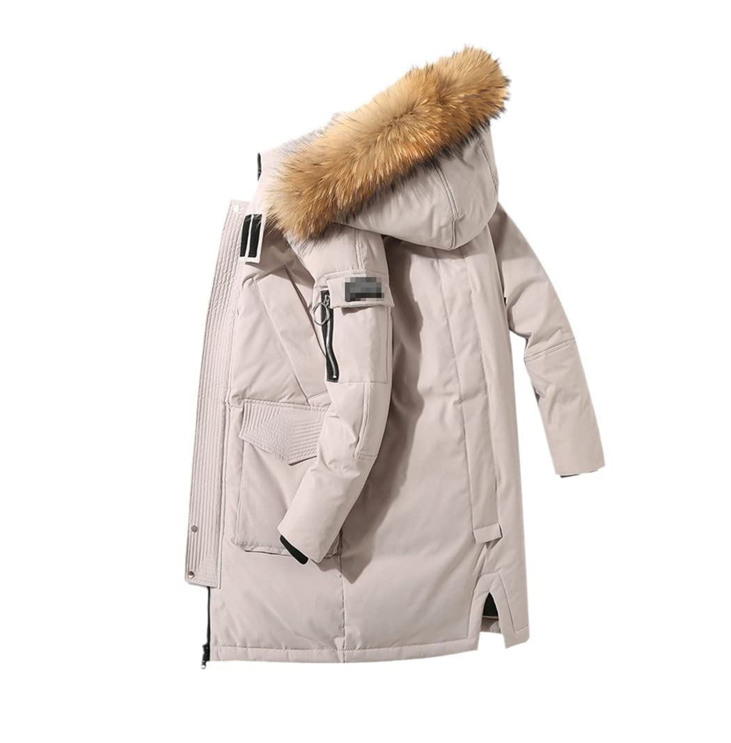 Duck Down Jacket Men Long Parkas Winter White Down Coat Fur Collar Thicken Warm Jacket
