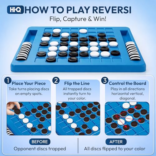 Reversi juego de mesa clásico para niños y adultos miniatura 4