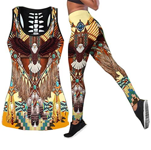 Débardeur vintage creux femme gilet d'été sexy sans manches 3D Eagle Girl XXL