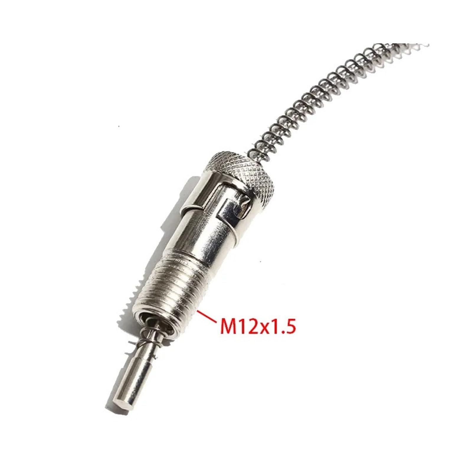 Sensor de temperatura de 5 uds con adaptador de rosca M12, Cable de bayoneta de 1/2/3/4/5M con funda de resorte(1m Cable Length)
