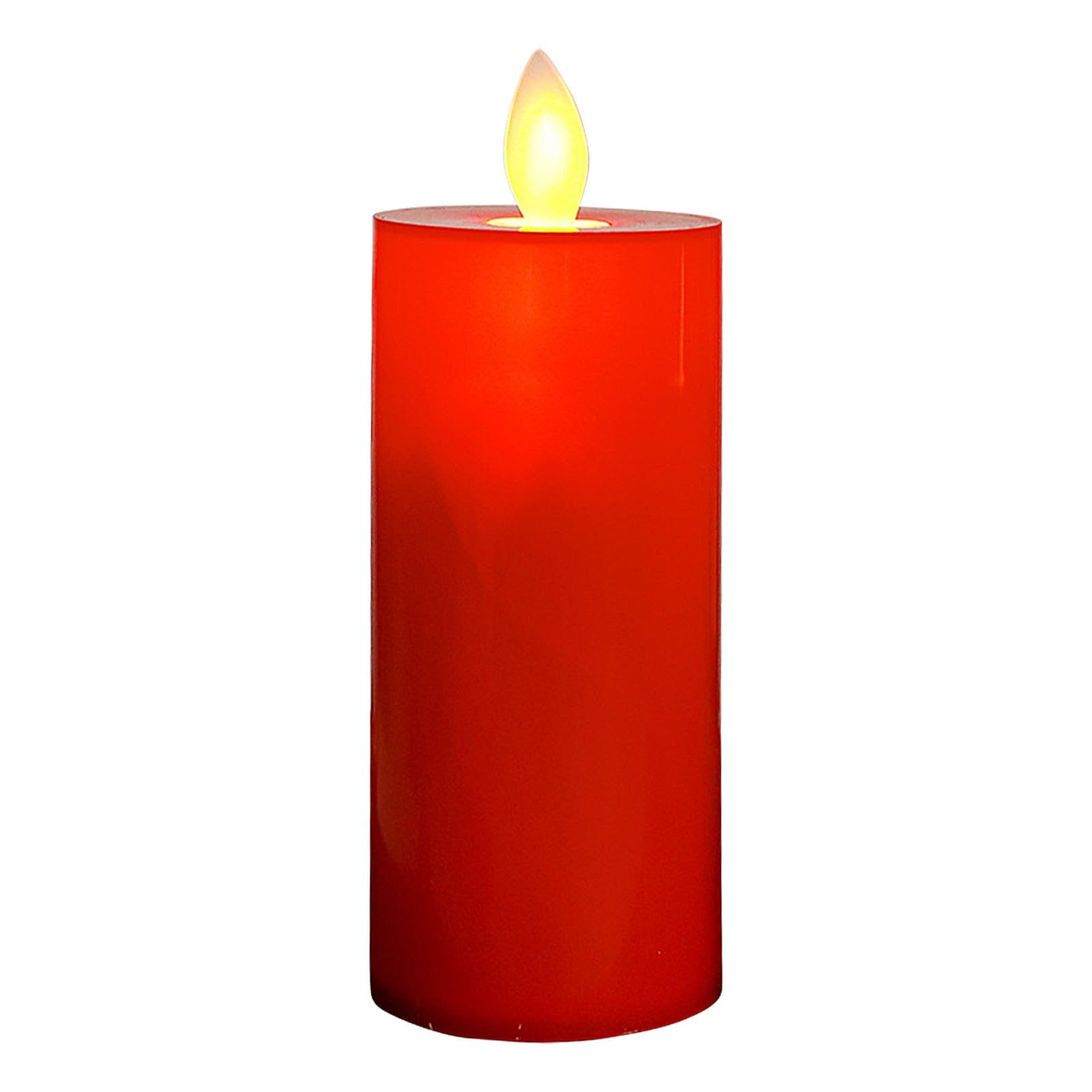 Genérico Velas Candelitas Sin Llama - Velas Rojas Que Funcionan Con Pilas | Velas Rojas Sin Llama | Velas Electrónicas LED Para Bodas, Festivales, Navidad, Decoración Al Aire Libre