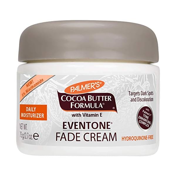 Palmers-Cocoa-Butter-Formula-Eventone-Fade-Cream-27-Ounce Palmer's Cocoa Butter Formula Eventone Fade Cream, Anti-Dark Spot Fade Cream with Vitamin E and Niacinamide, Helps Reduce Dark Spots & Age Spots, 2.7 Ounce
