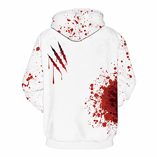 3D Printed Hippie Hoodie Pullover Street Snap Lover's Sweatshirts Bloody Mood I'm Fine2