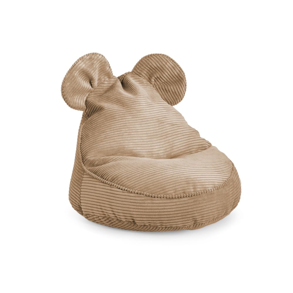 Gutekissen® Pouf pour Enfants « Sweet » avec Oreilles - Lincoln, Coussin Montessori pour Chambre d’Enfant (Marron, 68/59/55 avec Oreilles)