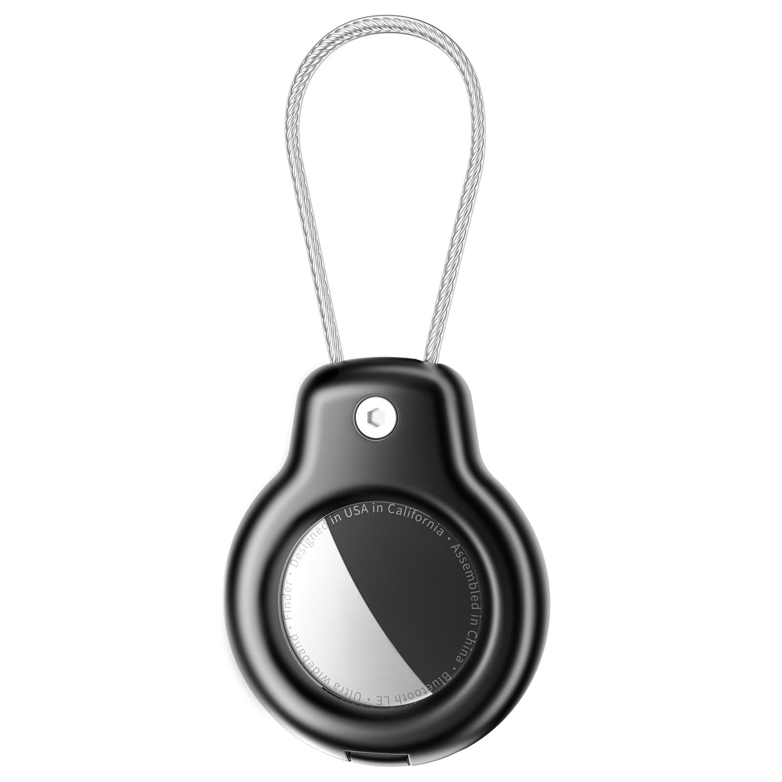 SPGUARD for Holder Case with Keychain 1st/2nd -1 Pack for Apple Holder with Wire Cable Lock Key Ring Chain Tagholder Accessories for GPS Item Tracker Kids,Keys,Luggage