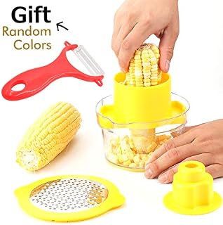 Houselog Corn Stripper，Corn Peeler Household Corn Thresher Stainless Steel Peeling Machine 4 in