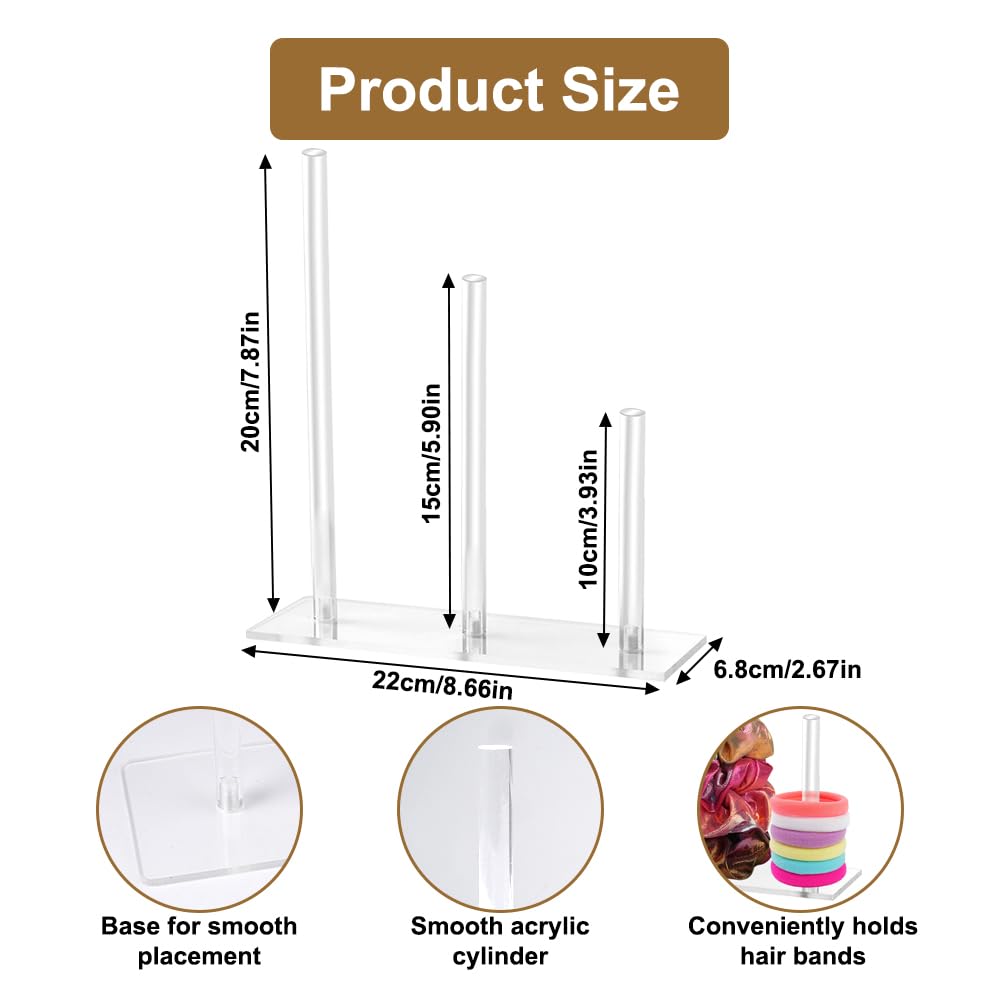 Organizzatore Per Scrunchies A 3 Livelli In Acrilico - Porta Cerchietti, Fermagli, Braccialetti E Gioielli - Foto 4