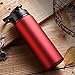 Altsuceser Sports Water Bottle - 24 Oz, Stainless Steel Metal Water Bottle for Men, Women & Kids, Leak Proof Sports Water Flask Travel Sports Fitness Drinking Bottle Red 700ML