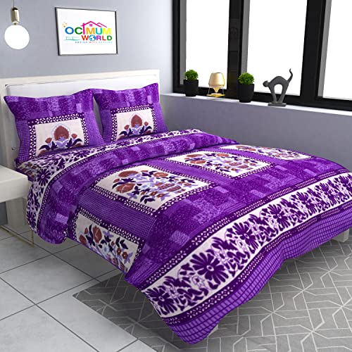 Image of MORADO Woolen Heavy Warm Fleece Double Bedsheet with Two Pillow Covers with Zipper for Winters (90x100 Inches, Pink)