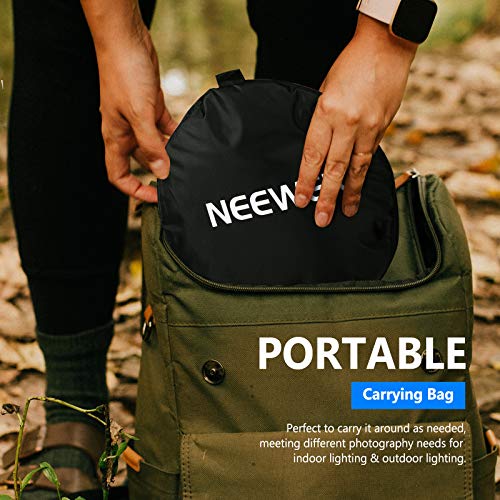 Neewer 5-in-1 Portable Round 32 in/80cm Light Reflector Collapsible Multi-Disc with Single Grip and Bag for Studio Photography Lighting and Outdoor Lighting - Gold/Silver/White/Black/Translucent - Image 6