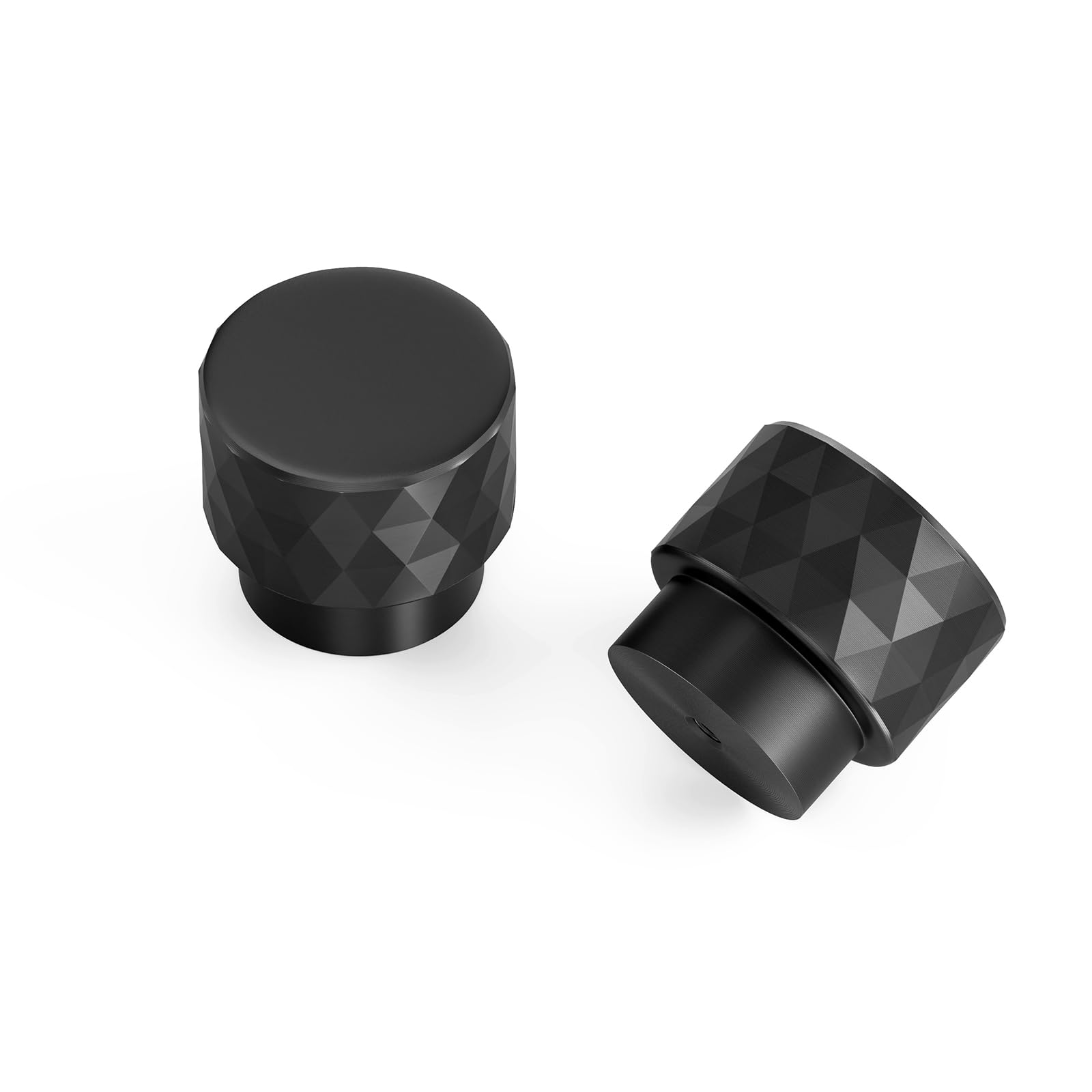 LONTAN 10 Pack Cupboard Door Knobs Aluminum Alloy Black Drawer Knobs Modern Furniture for Kitchen Bathroom Cabinet, Easy Install with Screws