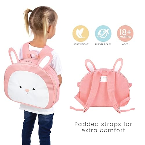 Miniatura 3 de Lulyboo Bandeja y mochila para actividades de viaje para automóvil o avión para niños pequeños con superficie de escritura firme portavasos
