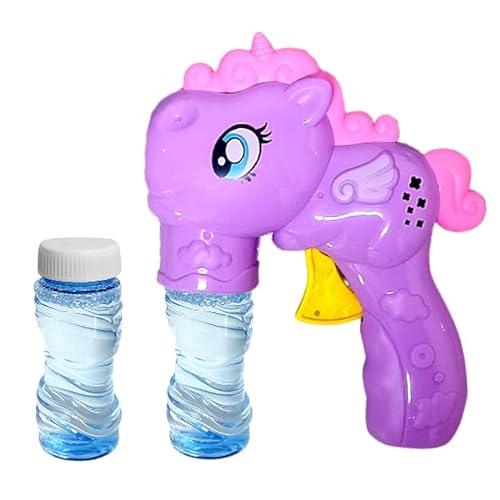 Brinquedo Solta Bolinhas de Sabão Automático Unicórnio +Refil extra para Meninas